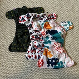 3 Patterned Cloth Diaper Pocket Covers